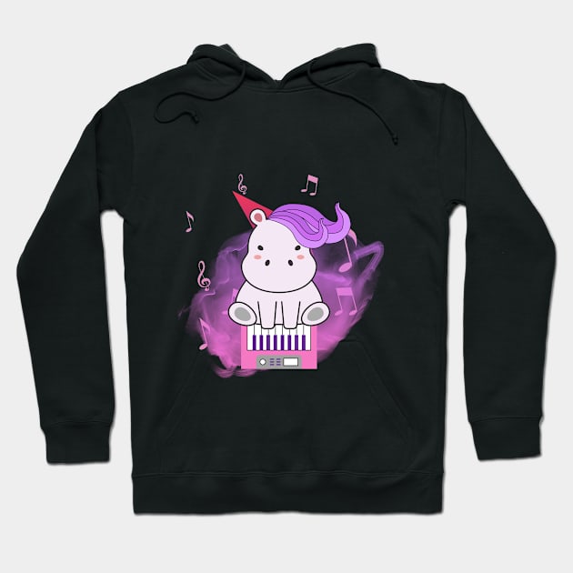 musician hippo Hoodie by Quadrupel art